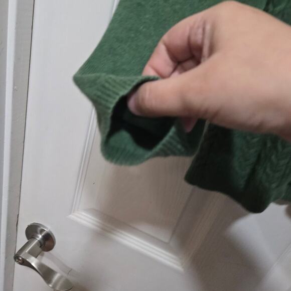 Talbots outlet sweater womens size medium green crewneck casual office - Picture 7 of 11